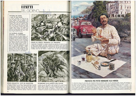 Luciano re  pranza sulla via aurelia